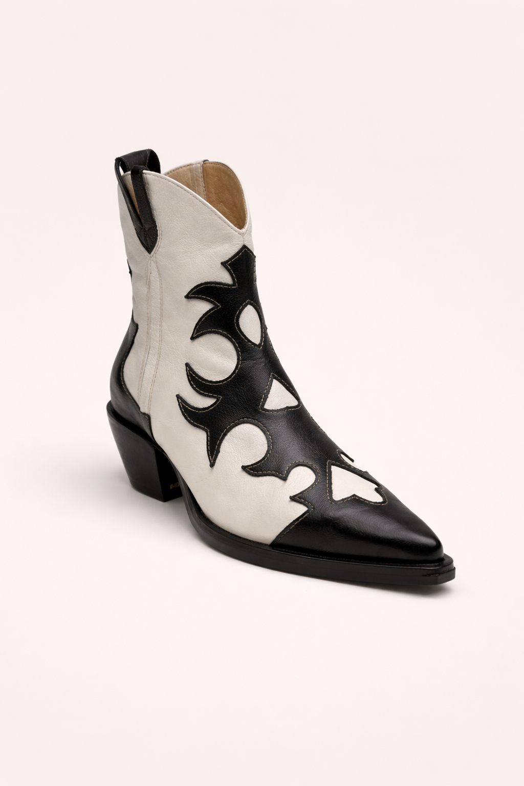 BOTA TEXANA BLANCO X NEGRO FORZA
