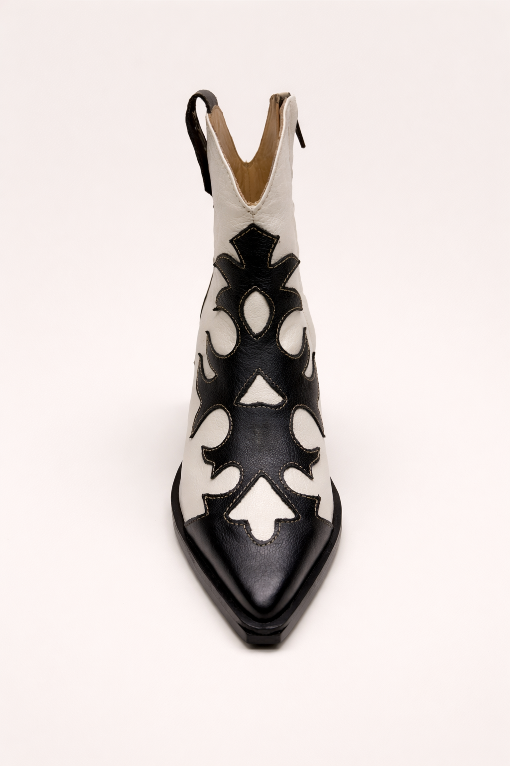 BOTA TEXANA BLANCO X NEGRO FORZA